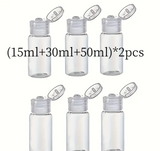 Ferðaflöskusett – 6 í pakka (15ml/30ml/50ml)